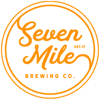 Orange circular logo with 'Seven Mile Brewing Co.' in cursive.