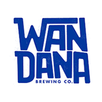 Wandana Brewing Co. logo in bold blue letters on white background.
