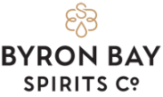Logo with text 'Byron Bay Spirits Co' and an ornate emblem above.